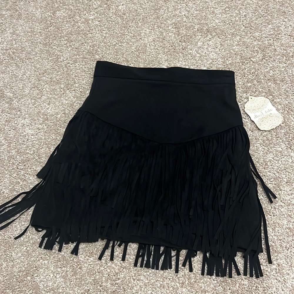 NWT Altard State black suede front skirt, XS